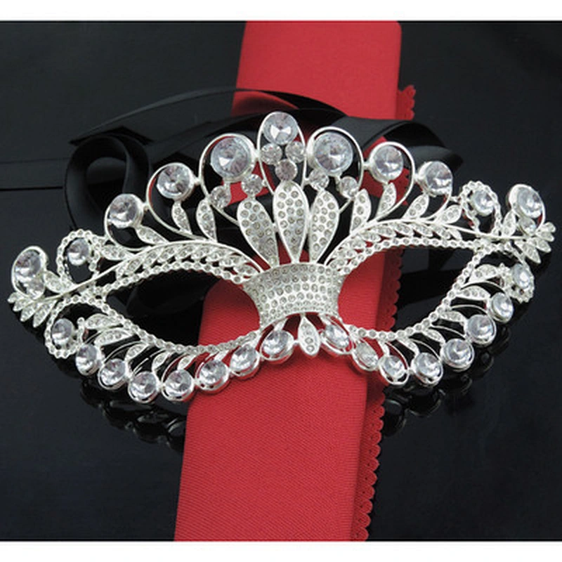 High quality Fashion sexy Metal  Masquerade mask with crystal for Costume party
