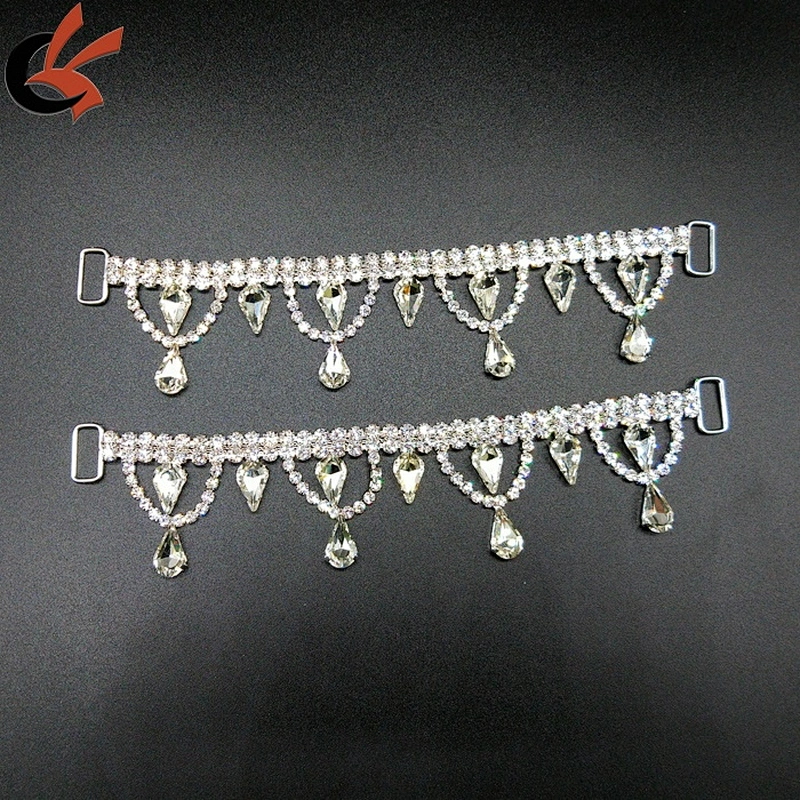 wholesale beatiful water drop rhinestone connector