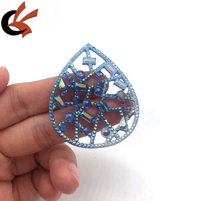 Carnival dress decoration hollow blue AB resin loose rhinestones
