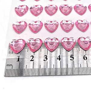 Assort Heart Acrylic rhinestone Self Adhesive Craft Stickers