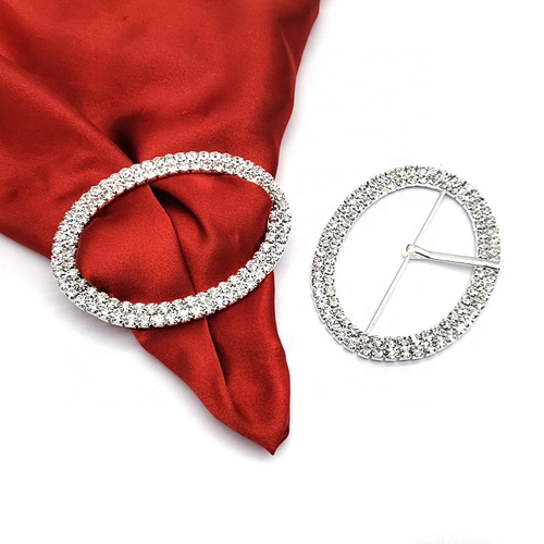 Custom Oval Crystal Garment Decorative Rhinestone Belt Buckle