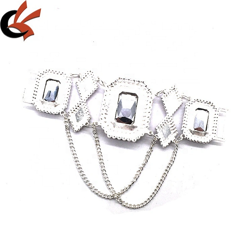 Fashion design crystal rhinestone swimwear accessories jewelry rhinestone bikini chain connector for suits