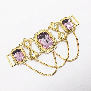 Best selling fashion factory jewelry alloy steel crystal purple bikini connector Guangzhou Support