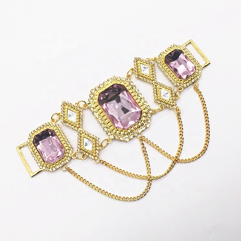 Best selling fashion factory jewelry alloy steel crystal purple bikini connector Guangzhou Support