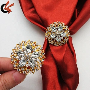 2019 hot sale cheaper acrylic rhinestone napkin ring for wedding table decoration