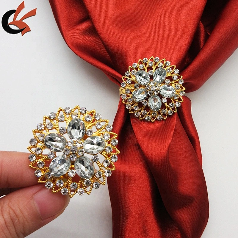 2019 hot sale cheaper acrylic rhinestone napkin ring for wedding table decoration