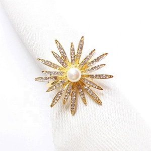 Factory Bulk Sale Creative Wedding Decoration Jewellery Rhinestone Napkin Holder Ring