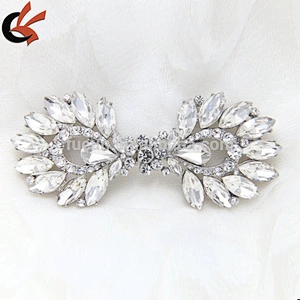 Crystals Wedding Bridal Matching Clasp Closure Button Hook and Eye Clasp