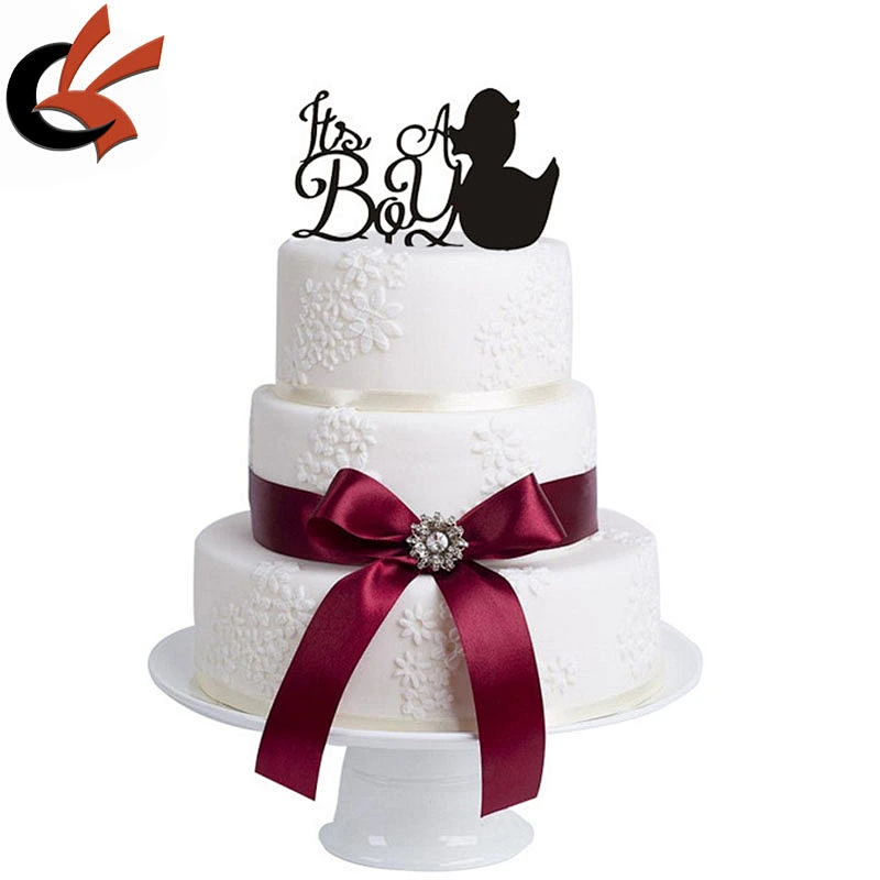 its a BOY cake topper ACRYLIC Cake Pick Baby Shower Cake Decoration