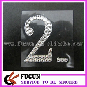 5cm Large Diamond Glitter Wedding Date Door Bling BIRTHDAY AGE NUMBERS STICKERS