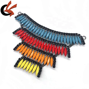 black base Solid neon crystal stone rhinestone appliques for costume decoration