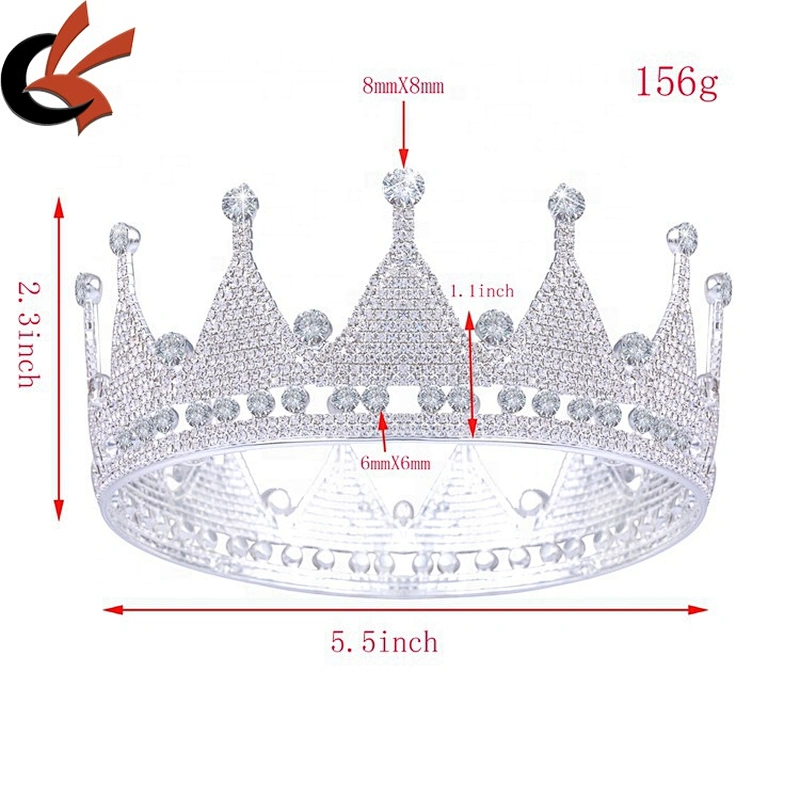Silver Plating Crystal Miss Princess Pageant Crown Charms Necklaces Headbands Tiara For Girl Women