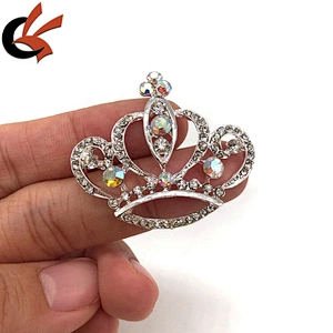 Vintage England Inspired Royal Prince Queen Crown Crystal Rhinestone Pin Brooch