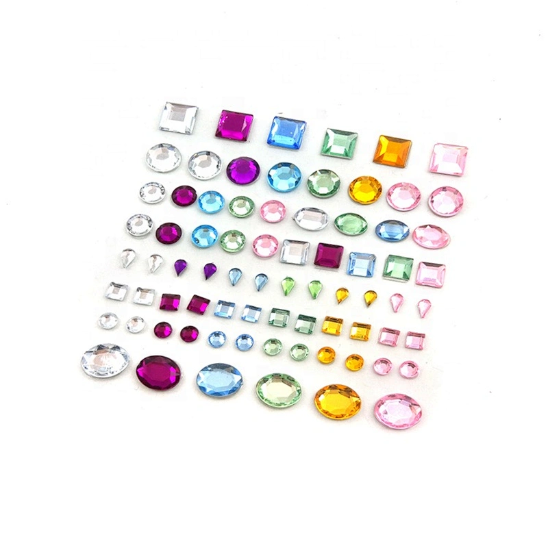 Assort acrylic rhinestone Self-adhesive Diamond Stickers on diamante craft decor
