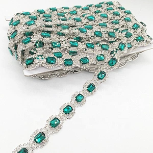 New peacock blue jewelry accassory decorative rhinestone trimming chain