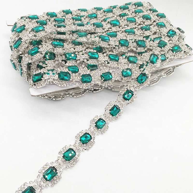 New peacock blue jewelry accassory decorative rhinestone trimming chain