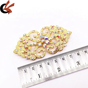 Fashion decorative wedding rhinestone diamond buckle buttons women dress collar crystal pair buckle