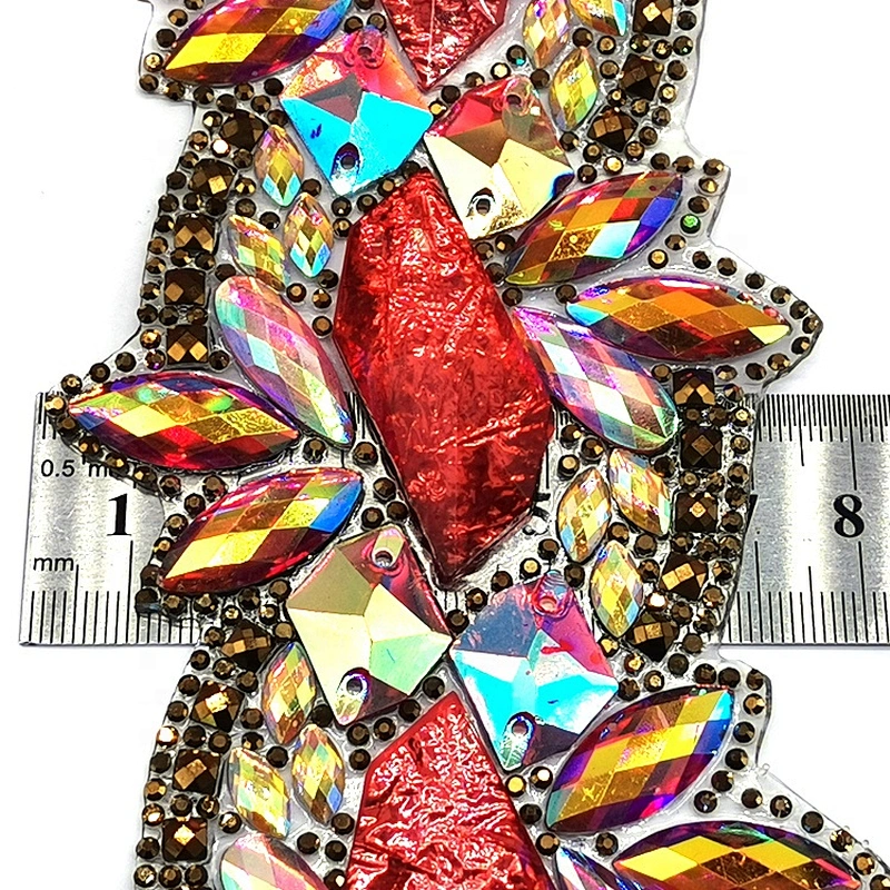 Decorative Iridescent  Resin rhinestone trimming Supplier