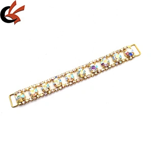 Factory Making Wholesale Fashion Jewelry Simple Design Swimwear Parts Rhinestone Bikini Connector
