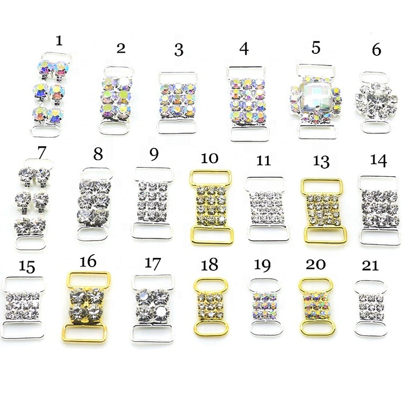 wholesale small middle rhinestone buckles crystal rhinestone connector