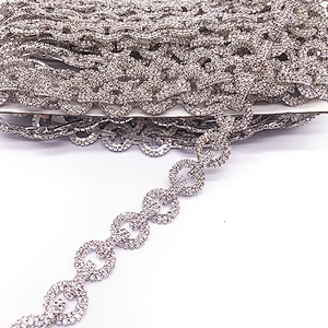 Top quality cadena strass rhinestone trim for clothing