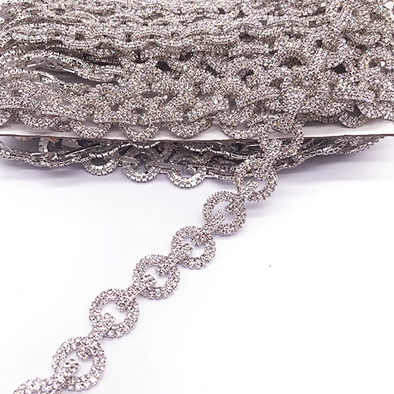 Top quality cadena strass rhinestone trim for clothing