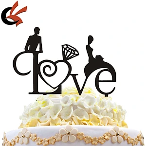 Fancy Mr & Mrs Cake Topper Acrylic Wedding Love Cake Topper