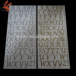 alibaba wholesale DIY glitter acrylic rhinestone alphabet letter Sticker