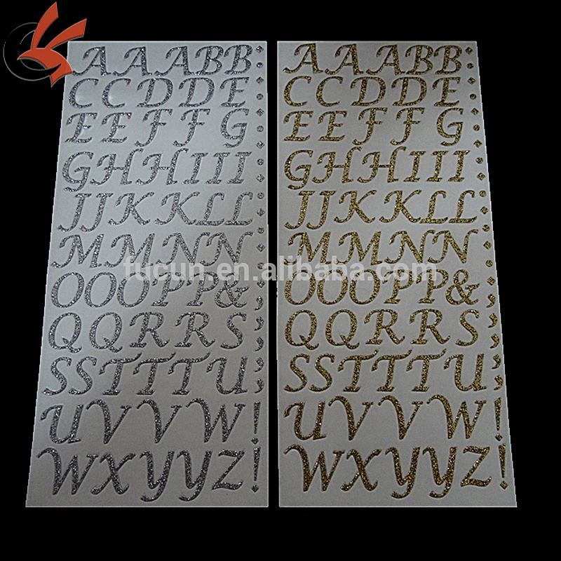 alibaba wholesale DIY glitter acrylic rhinestone alphabet letter Sticker
