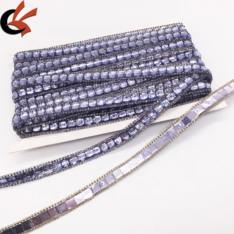 13mm width rhinestone roll mesh crystals trim yard hotfix self-adhesive glue crystal tape ribbon trims