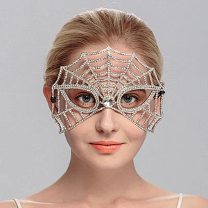 Customize Crystal Rhinestone Cat Eye  Masquerade Mardi Gras Mask wholesale