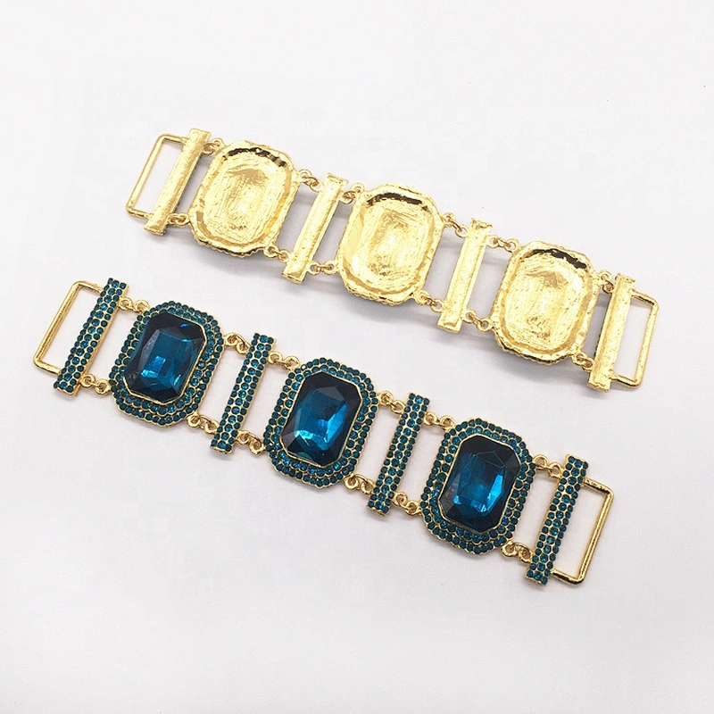 Fashion Trendy Women Diamond Design Rhinestone Swimming Wear Lady Bodybuilding Bikini Connector