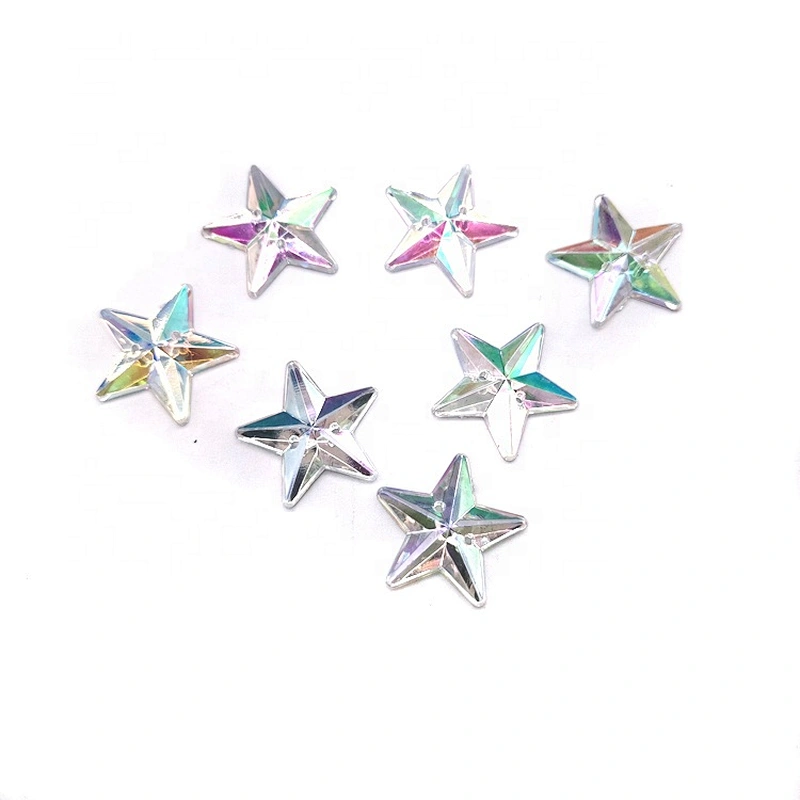 Wholesale Flatback  Sew On Acrylic Stone Star Gems for Garment Decoration