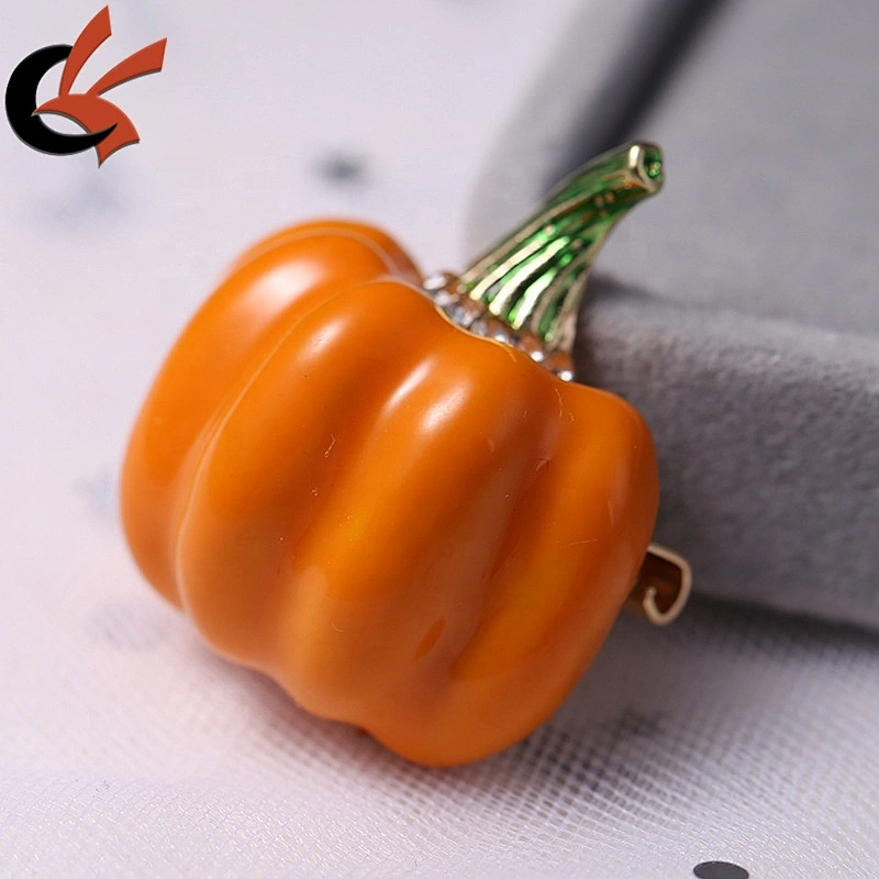 factory sale halloween simulation pumpkin matte enamel brooch pin