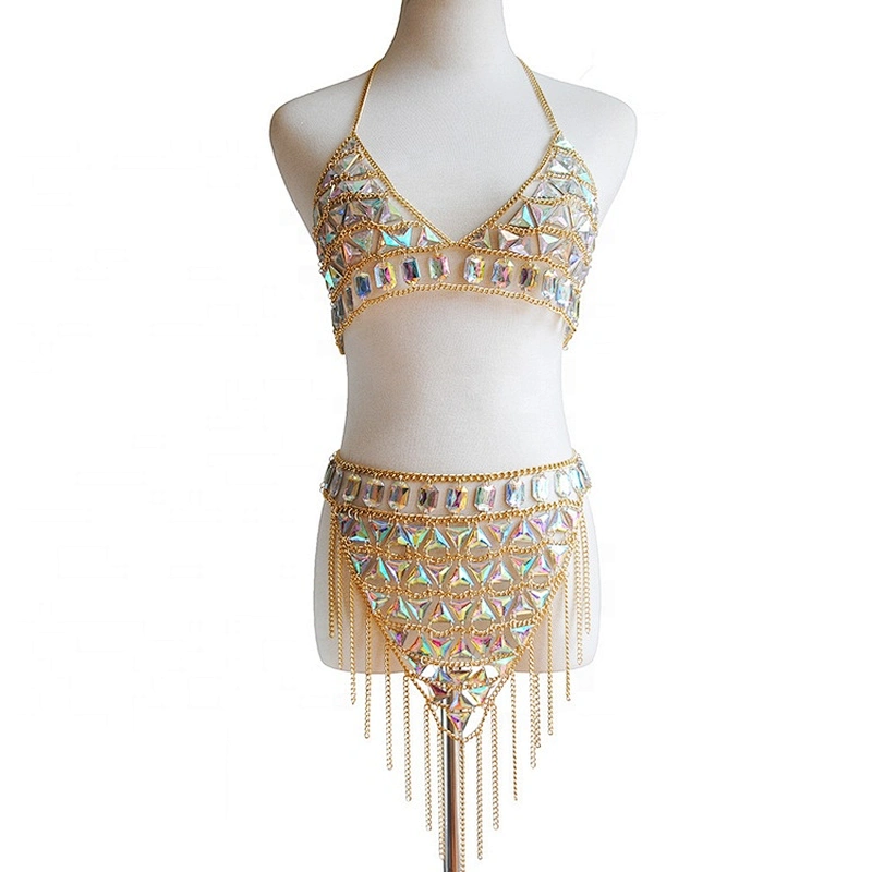 2020 Luxury Sexy Body chain Crystal Glitter Gem Bikini Body Jewelry