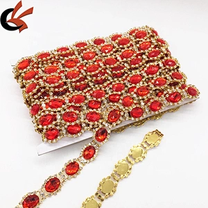 Make Fashion Couture Decorations Bridal Beaded Lace Trims Rhinestone Trimming For Garment
