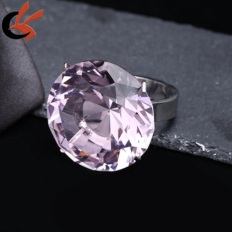 Wedding Decoration Pink Gem Diamond Engagement Ring Napkin Ring