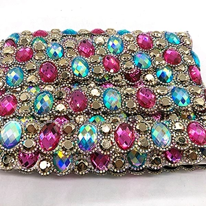 Customized High Quality colorful Hot fix Resin Stone Hot Fix Rhinestone Trimming