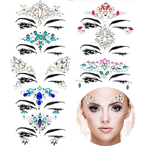 Latest design Eco-friendly DIY Diamond Face Sticker Rhinestone Stickers Body Gems Temporary Tattoo Sticker