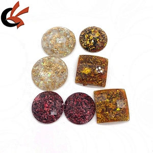 Round shape resin beads flatback rhinestone