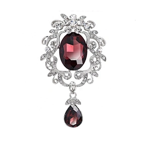 vintage crystal rhinestone brooch for garment