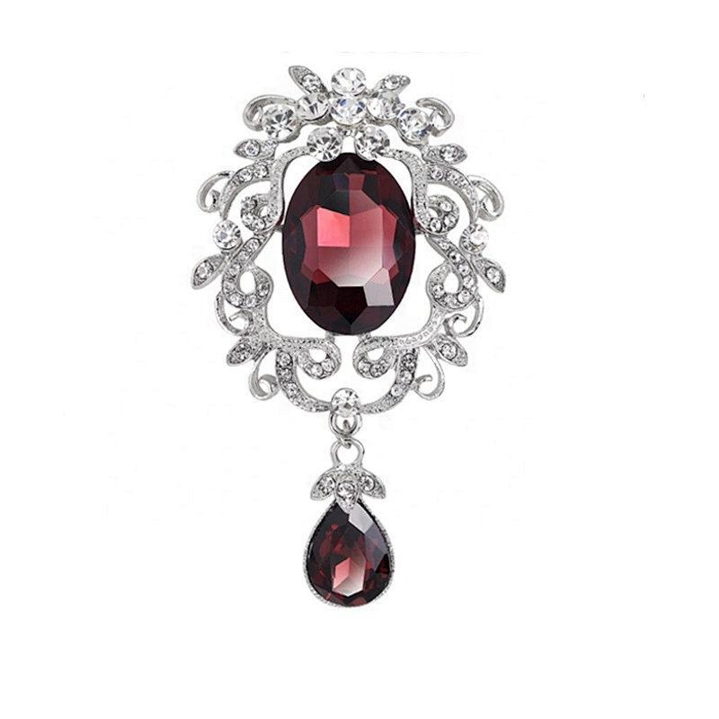 vintage crystal rhinestone brooch for garment