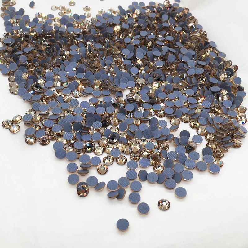 China factory hot sale ss16 ss20 ss30 rose gold hot fix rhinestone for bikini making decoration