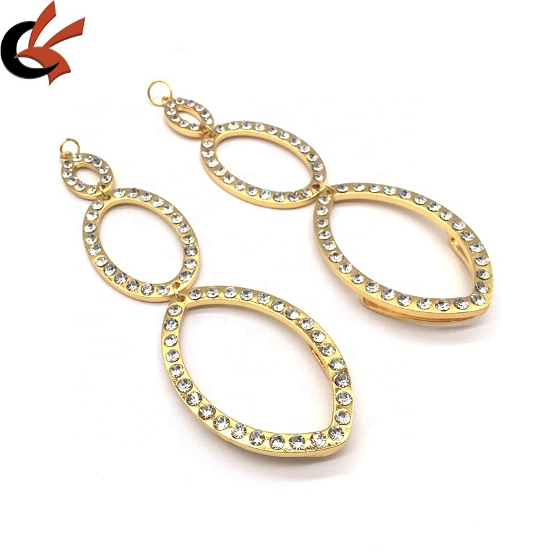 2020 New Custom Top Garment Woman Summer Beachwear Crystal Metal Bikini Connector