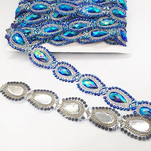 new style rhinestone garment accessories designs hot fix transfer rhinestone resin beaded trims