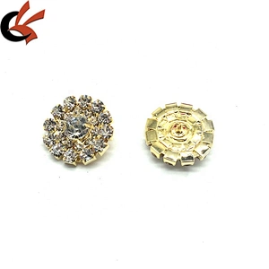 hot sell fashion clear crystal rhinestone buttons clothing accessories collar buttons for sewing on dress