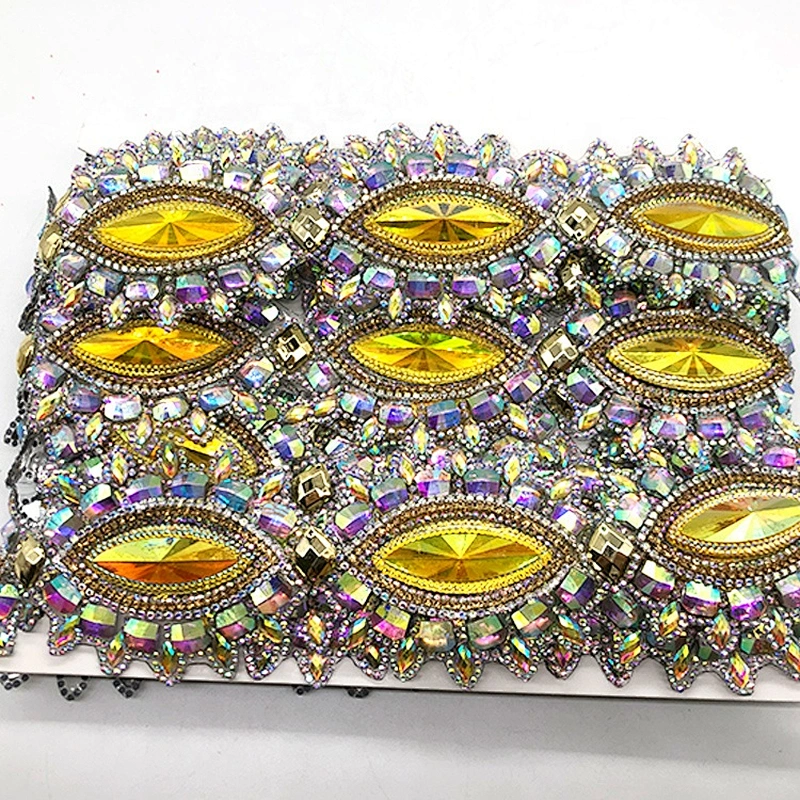 2020 Fashion garment accessory iron on designs Resin stones Crystal hot fix rhinestone trimming