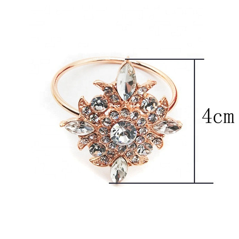 New Arrival Rose Gold Crystal Rhinestone Diamond Napkin Ring