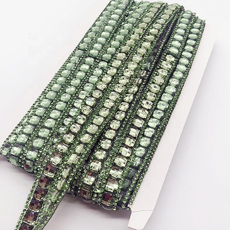 Mesh Banding Glass Trim Iron On Hot Fix Trimming For Wedding Bridal Decoration