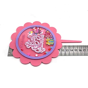 2020 New Arrival Glitter Attractive Baby Shower Acrylic  Cake Topper